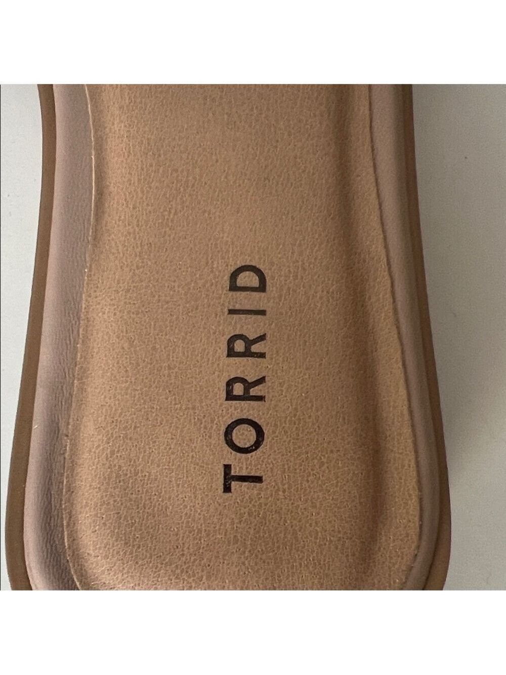 Torrid Beige Ribbed Slide Sandals Size 10WW - Picture 4 of 8